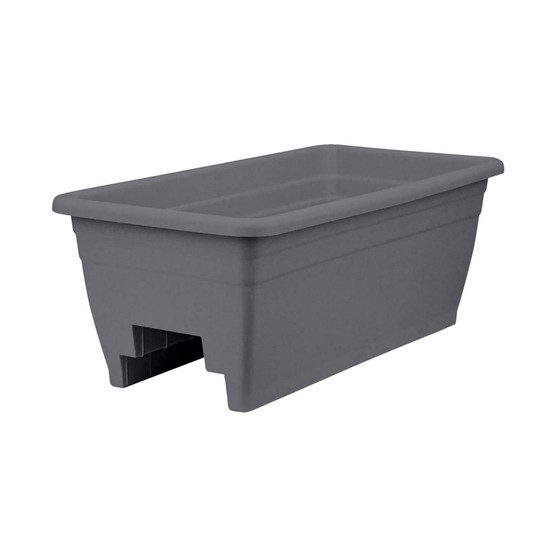 HC Companies 24" Deck Rail Box Planter Warm Gray