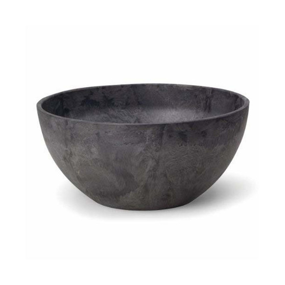 Napa Bowl Planter Black 12 Inch
