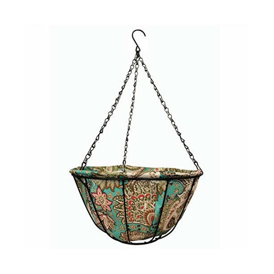 Hanging Basket with Fabric Coco Liner, 12 diameter