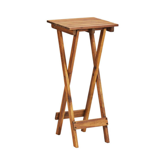 Plant Stand 11.8"x11.8"x26.4" Solid Acacia Wood