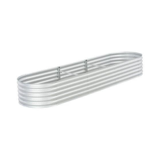 Garden Raised Bed 126"x31.5"x17.3" Galvanized Steel Silver