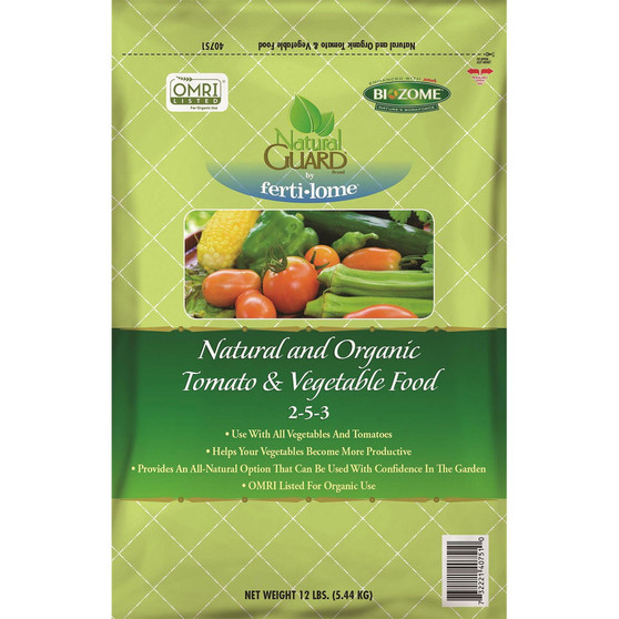 Organic Tomato and Vegetable Food 2-5-3, 12lbs
