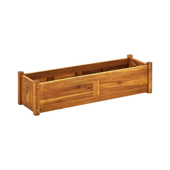 Garden Raised Bed Acacia Wood 39.4"x11.8"x9.8"