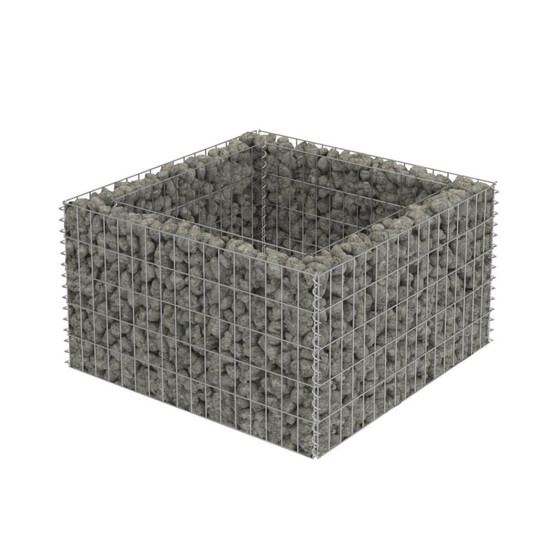 Gabion Raised Bed Galvanized Steel 35.4"x35.4"x19.7"