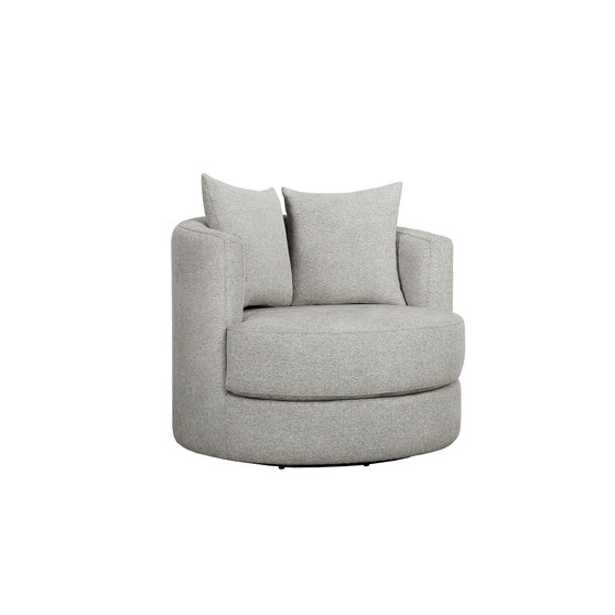 Elizabeth 38" Stain-Resistant Fabric Swivel Chair