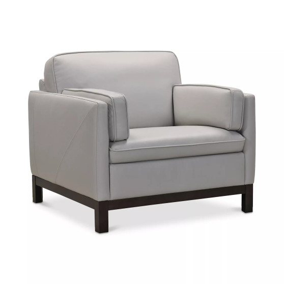 Virton 40" Leather Chair, Created for Macy's