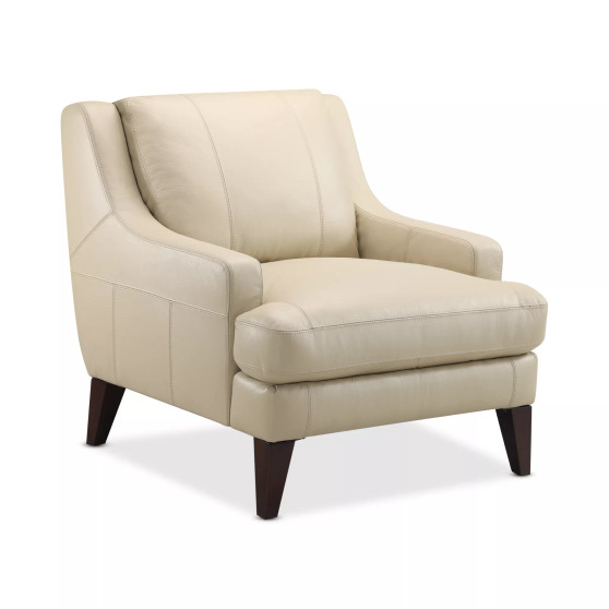 Collyn 34" Modern Leather Chair, Created for Macy's