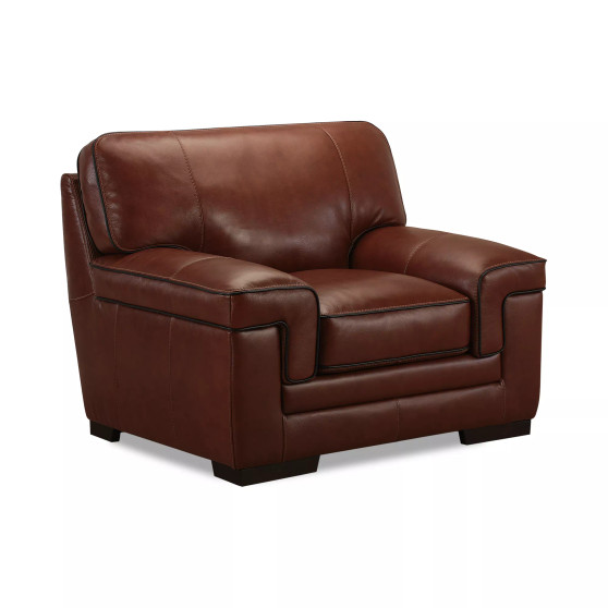 Myars 47" Leather Chair, Created for Macy's