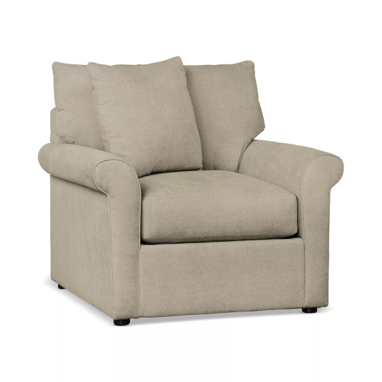 Wrenley 38" Fabric Arm Chair, Created by Macy's