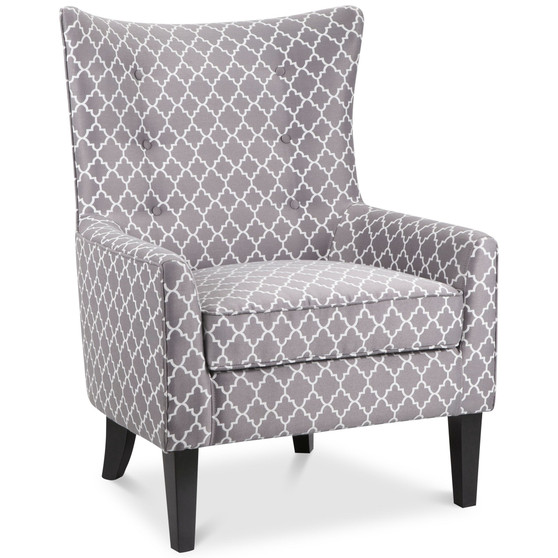 Brie Printed Fabric Accent Chair