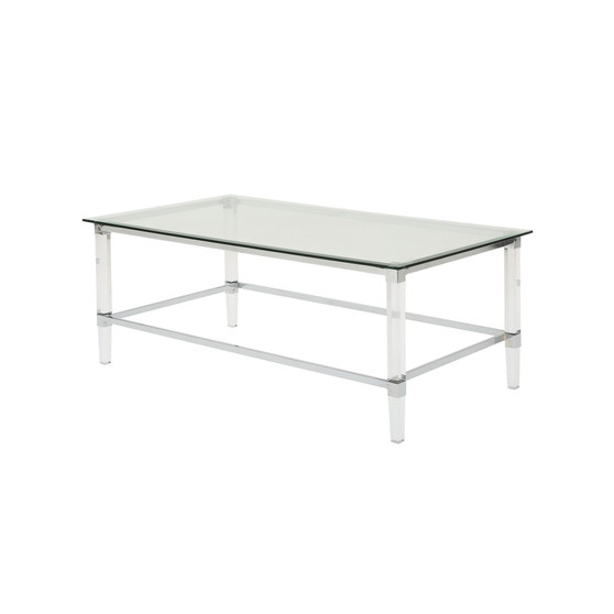 Bayla Modern Tempered Glass Coffee Table