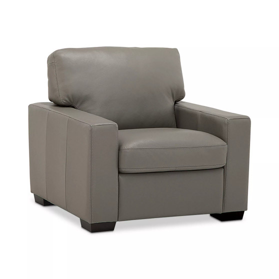 Ennia 36" Leather Armchair, Created for Macy's