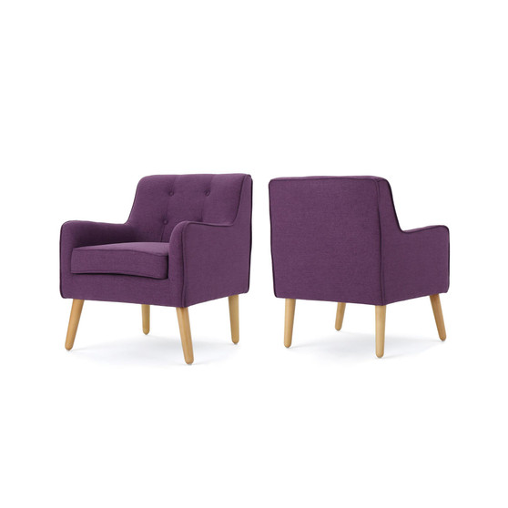 Felicity Mid Century Arm Chair Set, 2 Piece