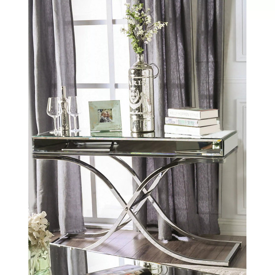 Xander Mirrored Console Table