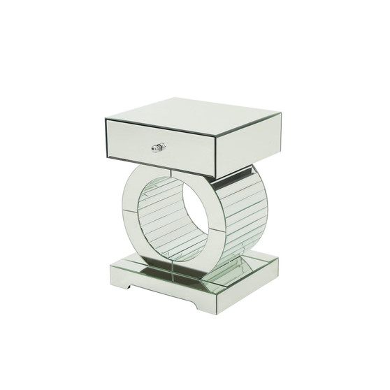 Addison Glam Mirrored Accent Table