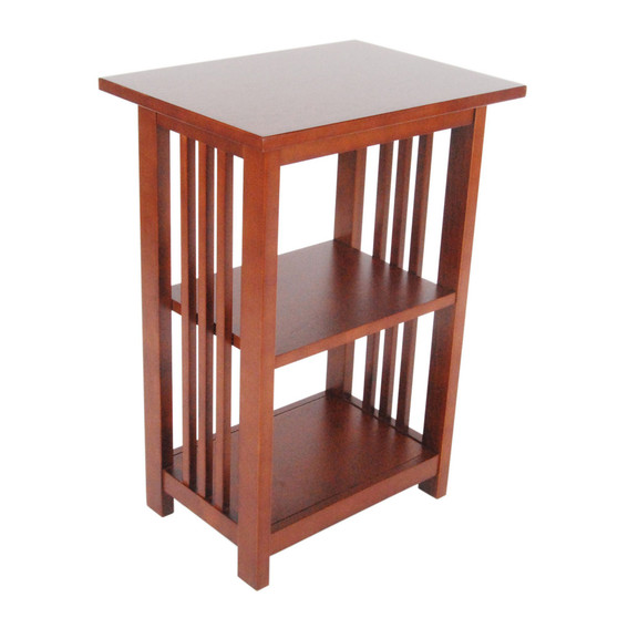 Mission 2 Shelf End Table, Cherry