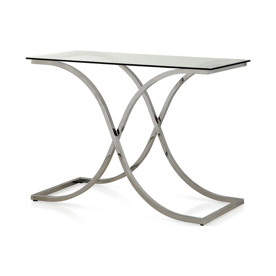 Sarif Glass Top Console Table