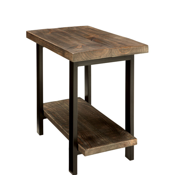 Pomona Metal and Reclaimed Wood End Table