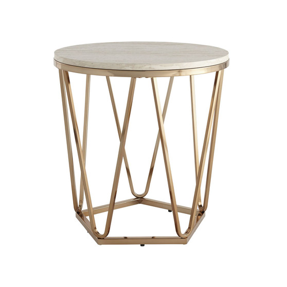 Lunia Faux Stone Round Coffee Table