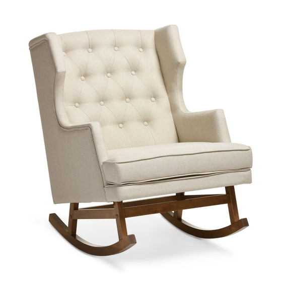 Bethany Light Beige Rocking Chair