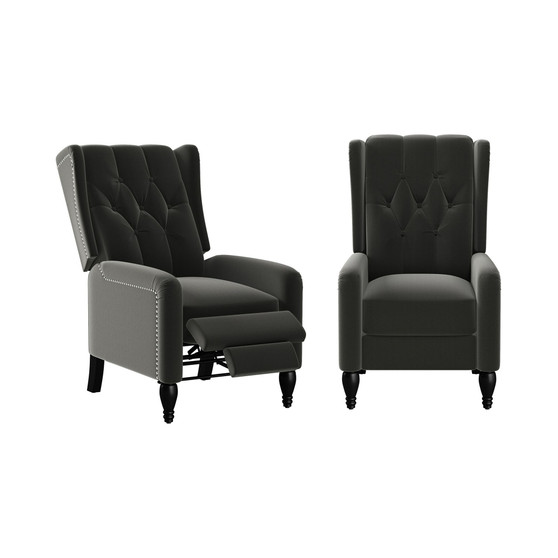 Feigin Wingback Pushback Recliner Chairs, Set of 2