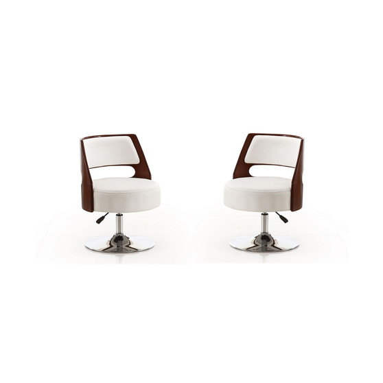 Salon Adjustable Height Swivel Accent Chair, Set of 2