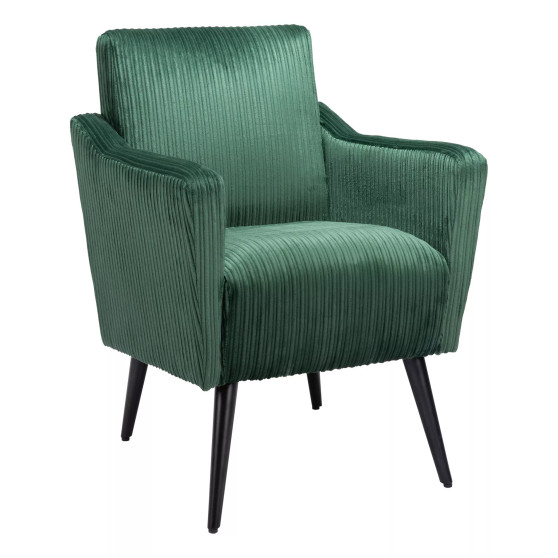32" Wood, Polyester Bastille Boho Chic Accent Chair
