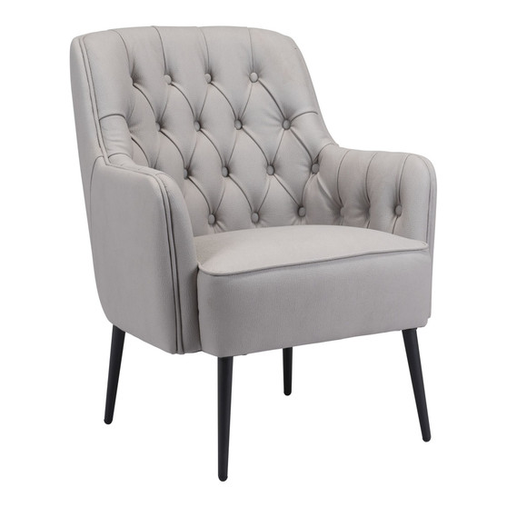 35" Steel, Polyester Tasmania Boho Chic Accent Chair