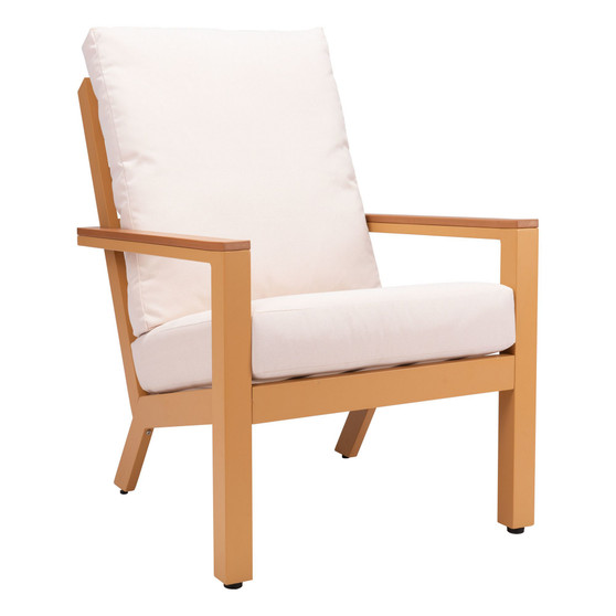 38" Aluminum, Olefin Terrio Accent Chair