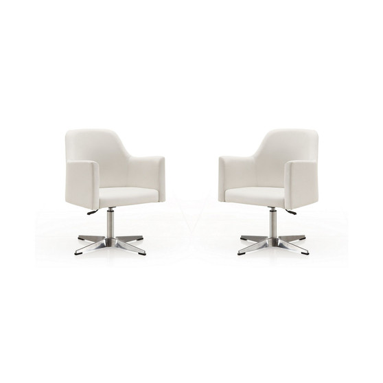 Pelo Adjustable Height Swivel Accent Chair, Set of 2