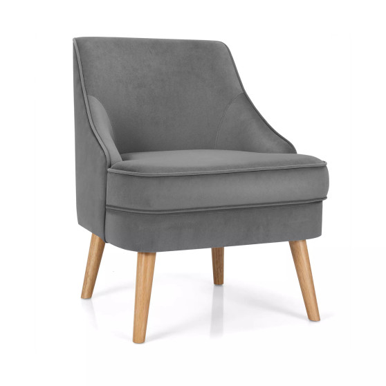 Accent Chair Velvet Upholstered Single Sofa with Legs