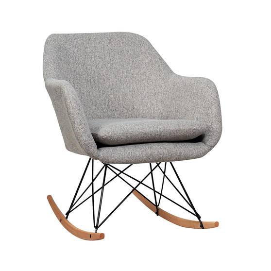 Rocking Chair Fabric Rocker Upholstered Single Sofa Chair