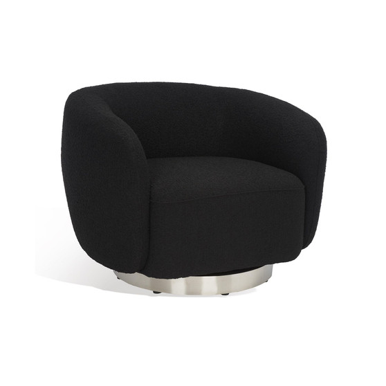 Bernard 38" Boucle Swivel Accent Chair