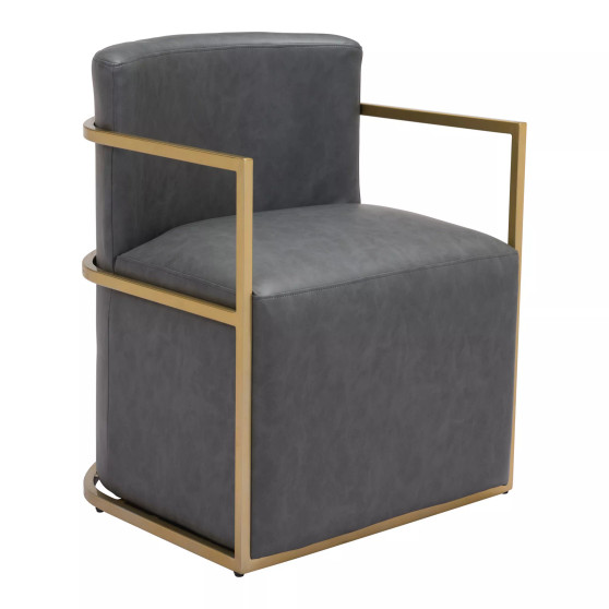 28" Metal, Polyurethane Xander Accent Chair