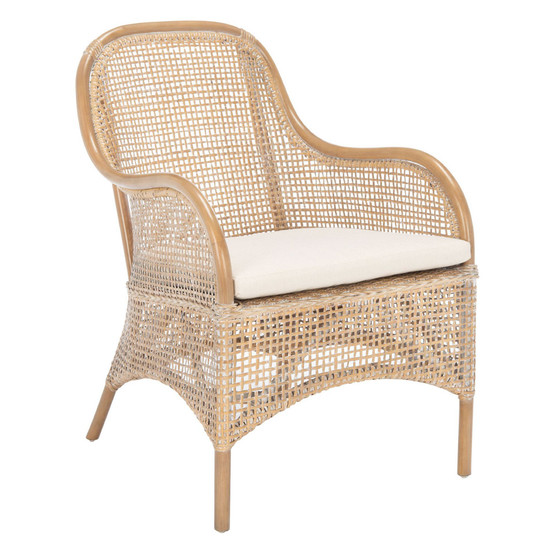 Charlie Rattan Accent Chair with Cushion