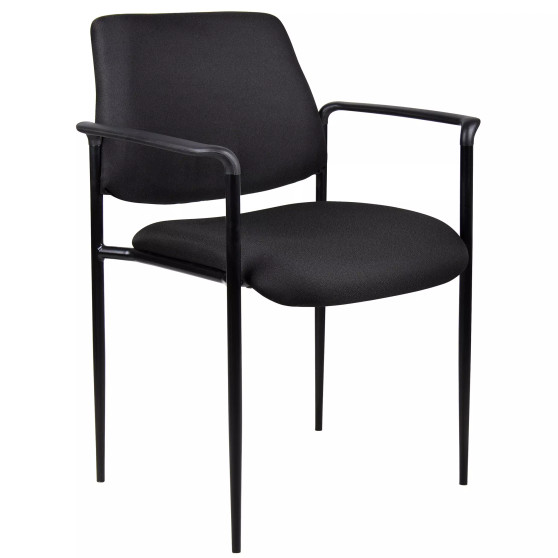 Diamond Square Back Stacking Chair W/Arm