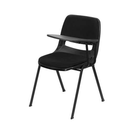 Padded Ergonomic Shell Chair With Left Handed Flip-Up Tablet Arm