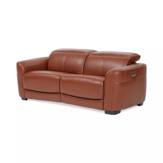 Lexanna 2-Pc. Leather Sofa with 2 Power Motion Recliners, Created for Macy's