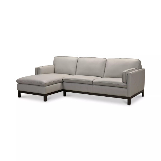 Virton 2-Pc. Leather Chaise Sectional Sofa, Created for Macy's