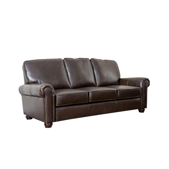 Shirin 86" Leather Sofa