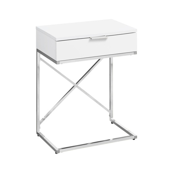 Accent Table - 24" H Glossy Chrome
