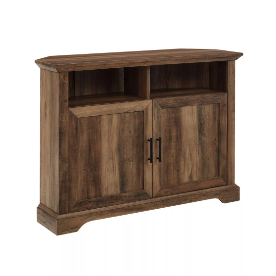 Grooved Door Corner TV Console