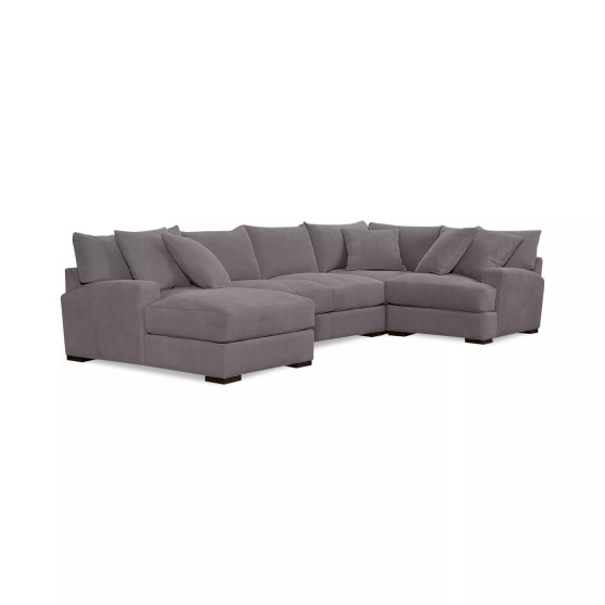Rhyder 4-Pc. 80'' Fabric Sectional Sofa with Chaise, Created for Macy's