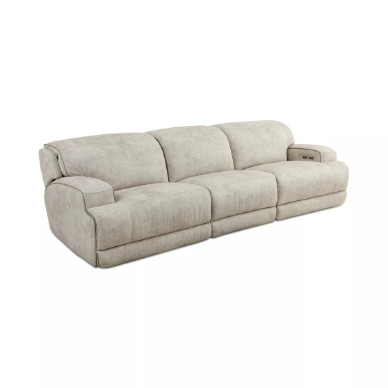 Sebaston 3-Pc. Fabric Sofa with 3 Power Motion Recliners, Created for Macy's