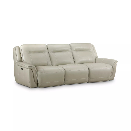 Lenardo 3-Pc. Leather Sofa with 2 Power Motion Recliners, Created for Macy's