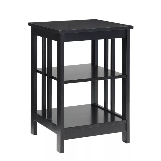 Mission End Table with Shelves