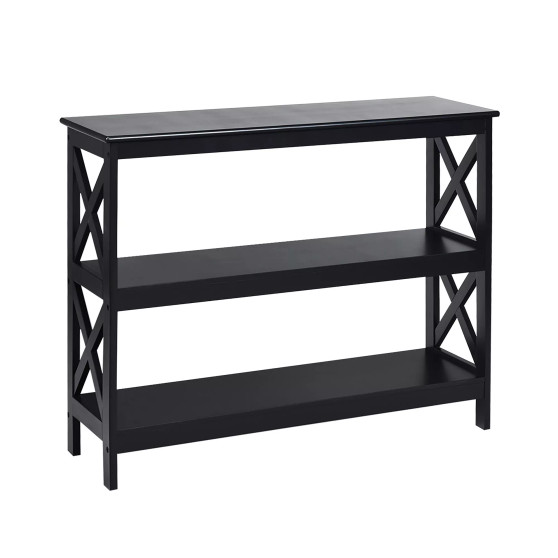 3-Tier Console Table x-Design Bookshelf Sofa Side Accent Table