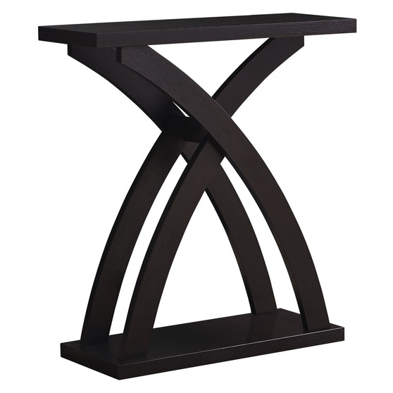 32"L Hall Console Accent Table in Cappuccino