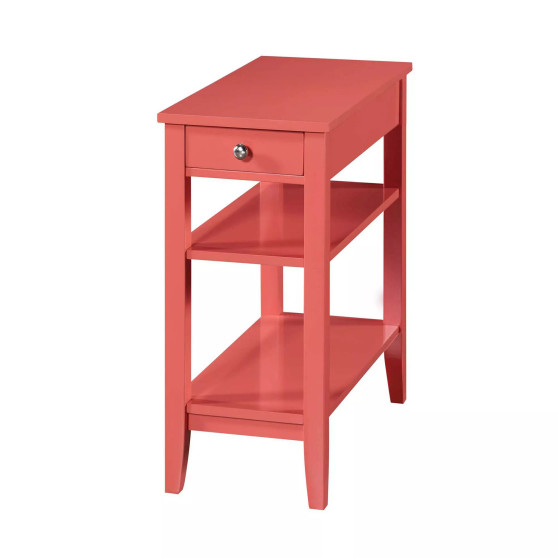 American Heritage 1 Drawer Chairside End Table with Shelves