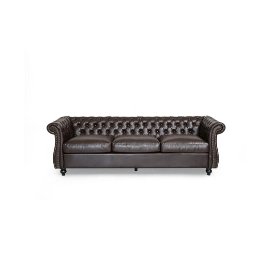Somerville Chesterfield Tufted Sofa with Scroll Arms